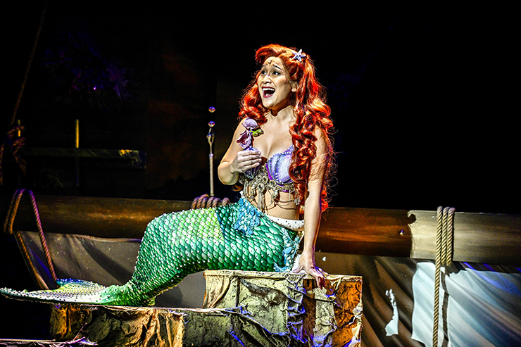 Ariel (Melanie Fernandez) sings about the above world in Slow Burn's production of 