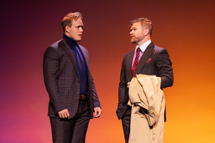 Liam Searcy as Philip Stuckey, left, with Chase Wolfe as Edward Lewis in the national touring company of