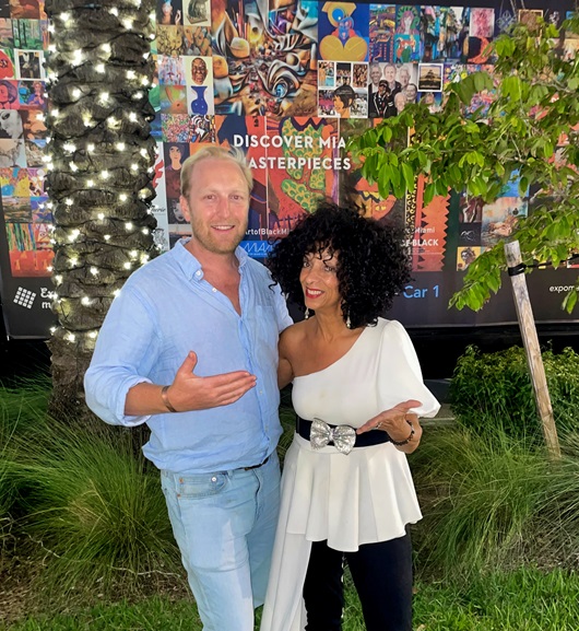 Rudolph van Valkenberg, founder and CEO of Expo Metro and his Miami partner, artist Brigitte Andrade, of Miami Beach.