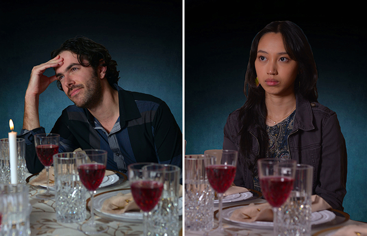 Ben Katz, left, and Gracie Blu play a couple in Zoetic Stage's