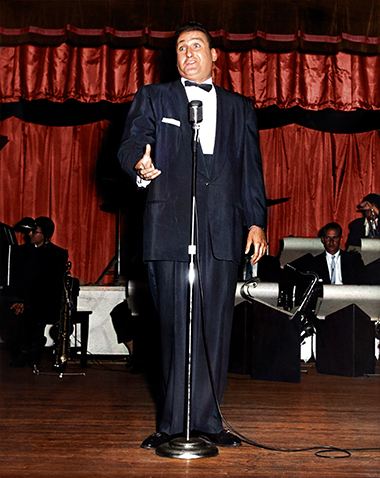 Comedian Jack Wakefield on stage. (Photo from The Catskills Institute)