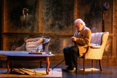 Professor Mashkan (Keith Baker) spends time alone as Stephen Hoffman (Teddy Warren) appears outside in Jon Marrens 