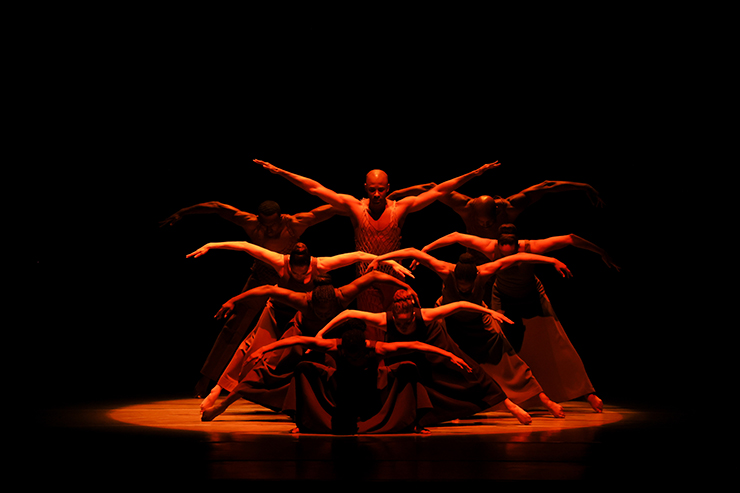 A classic shot of Alvin Ailey American Dance Theater in Alvin Ailey's