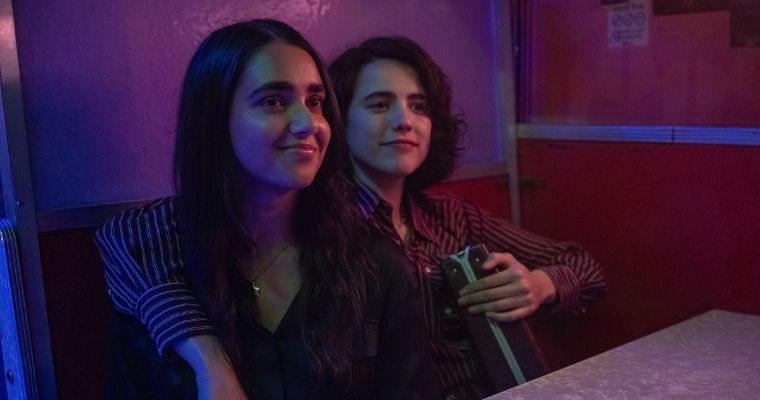 Geraldine Viswanathan as Marian and Margaret Qualley as Jamie in a scene from 
