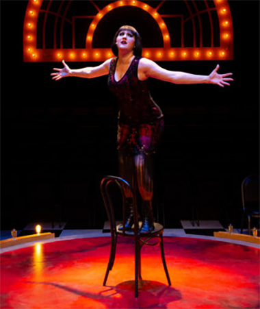 Lindsey Corey as cabaret singer Sally Bowles.