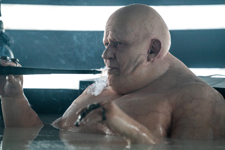 Stellan Skarsgård as Baron Vladimir Harkonnen in a scene from 