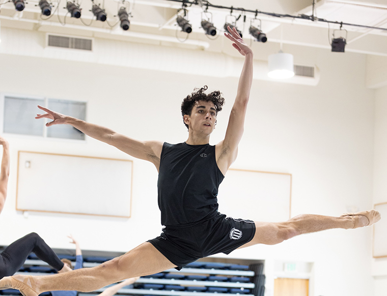 Francisco Schilereff in rehearsal for Miami City Ballet's 