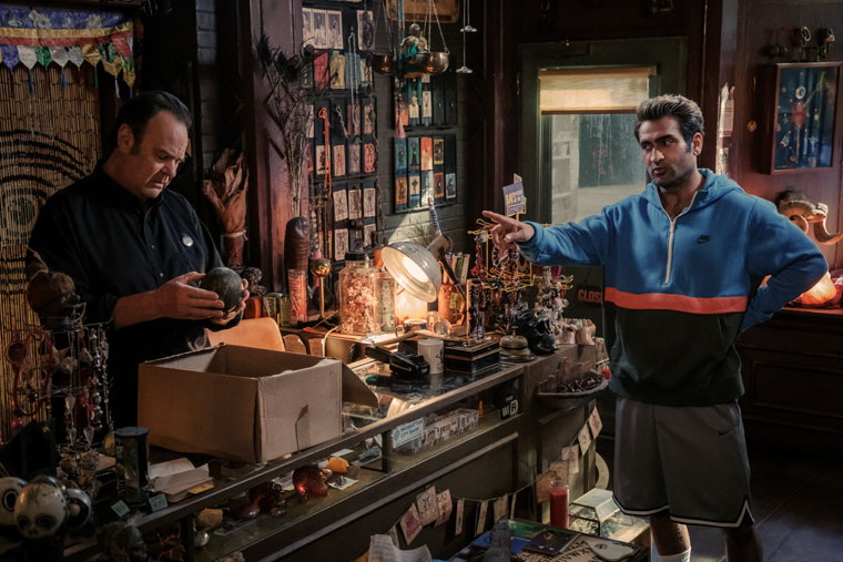 Dan Aykroyd as Ray Stantz and Kumail Nanjiani as Nadeem Razmaadi in a scene from 