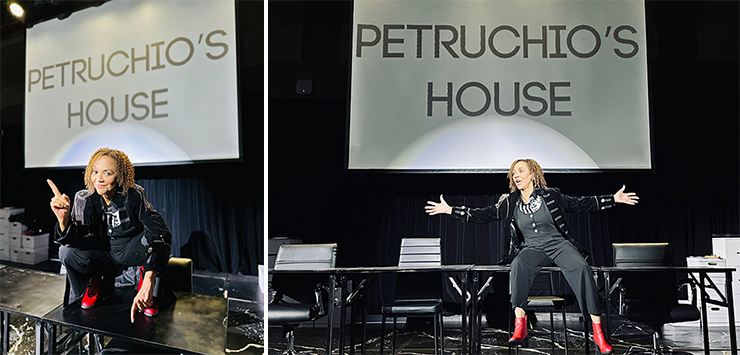 LEFT: Karen Stephens is Kate in Thinking Cap Theatre's adaptation of