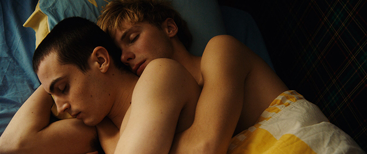Julien de Saint Jean as Thomas and Jeremy Gillet as 17-year-old Stephane Belcourt in a scene from 