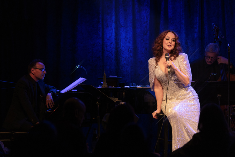 Melissa Errico sings at Birdland, the famous New York City Jazz Club, accompanied by jazz pianist Ted Firth. (Photo courtesy of artist management)