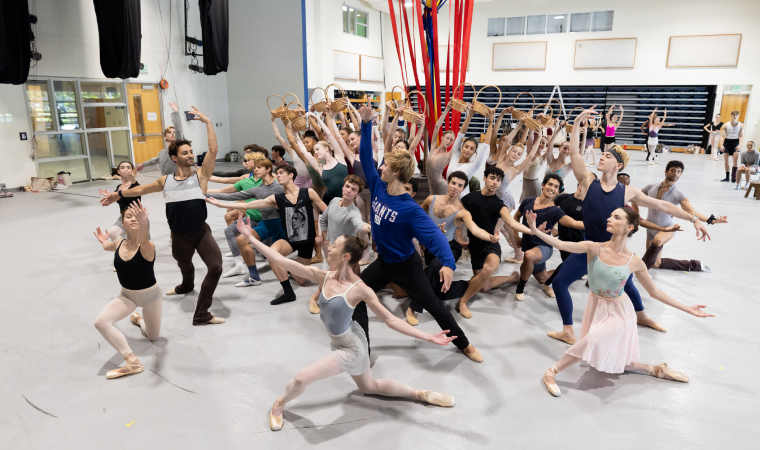 Miami City Ballet Dancers rehearsing 