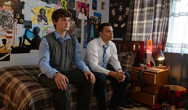 Joe Anders as George Bobbin and Samuel Paul Small as Max Marin in a scene from