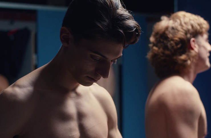 Liam Mollica as Leo and Luke J. Morgan as Boof in a scene from