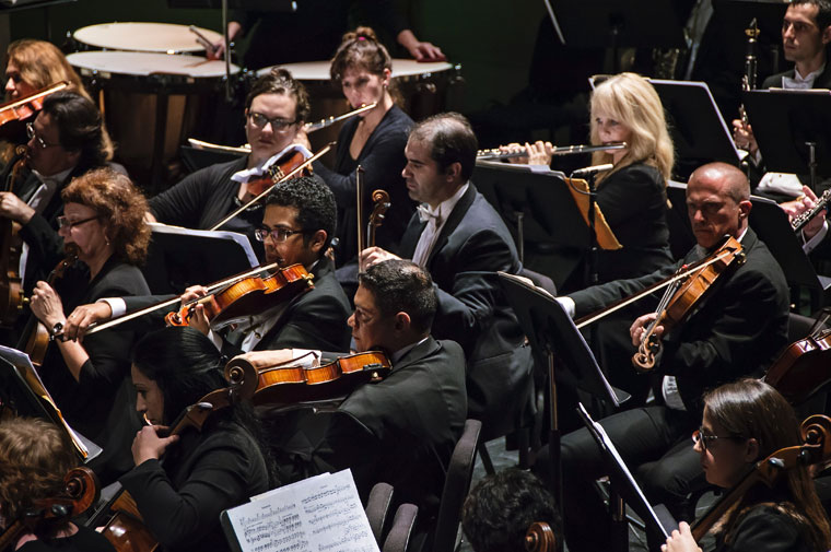 Symphony of the Americas strings with woodwinds.