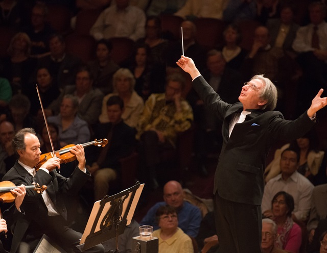 Michael Tilson Thomas conducts the orchestra he founded at New World Center on Saturday, May 4 and Sunday, May 5 in a program with pianist Jean Yves Thibaudet. (Photo by Kristen Loken/courtesy of NWS)