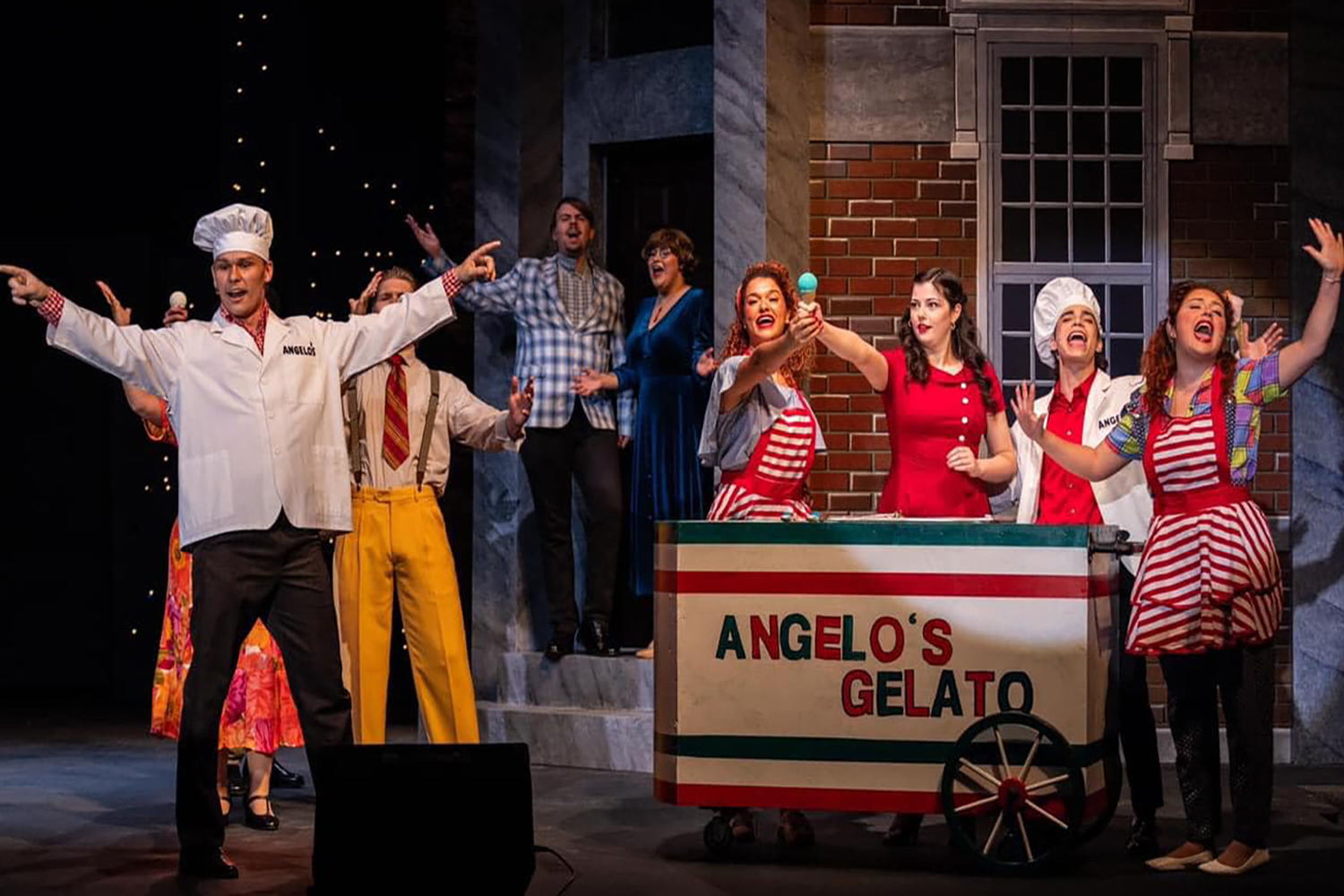 Student actors making up the cast of Gulf Coast State College's past production of