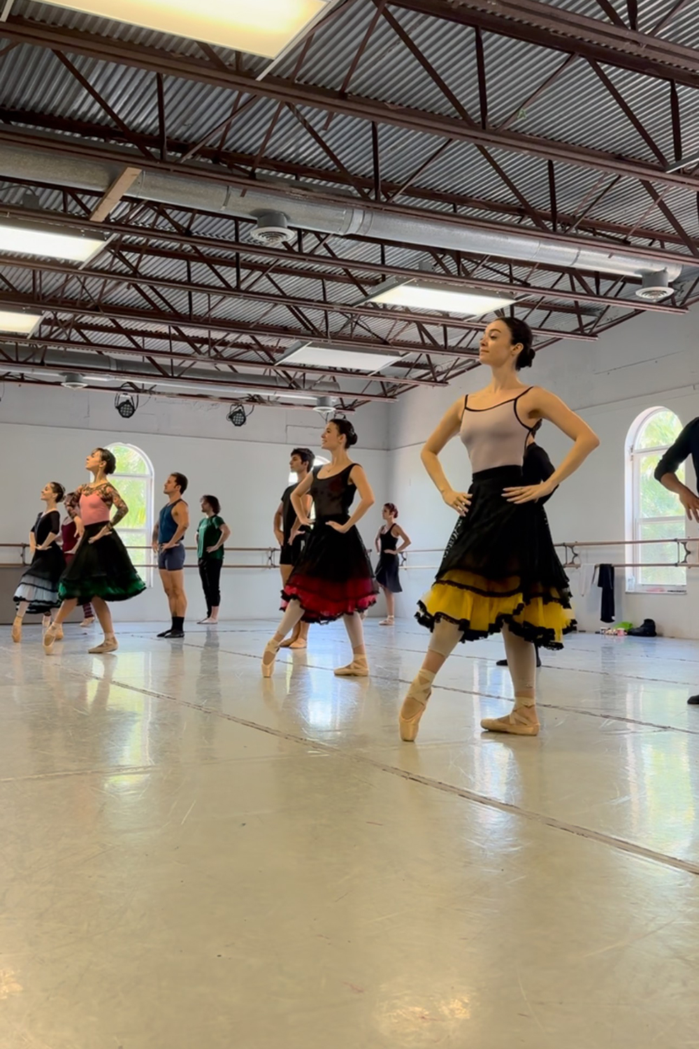A moment in the rehearsal of