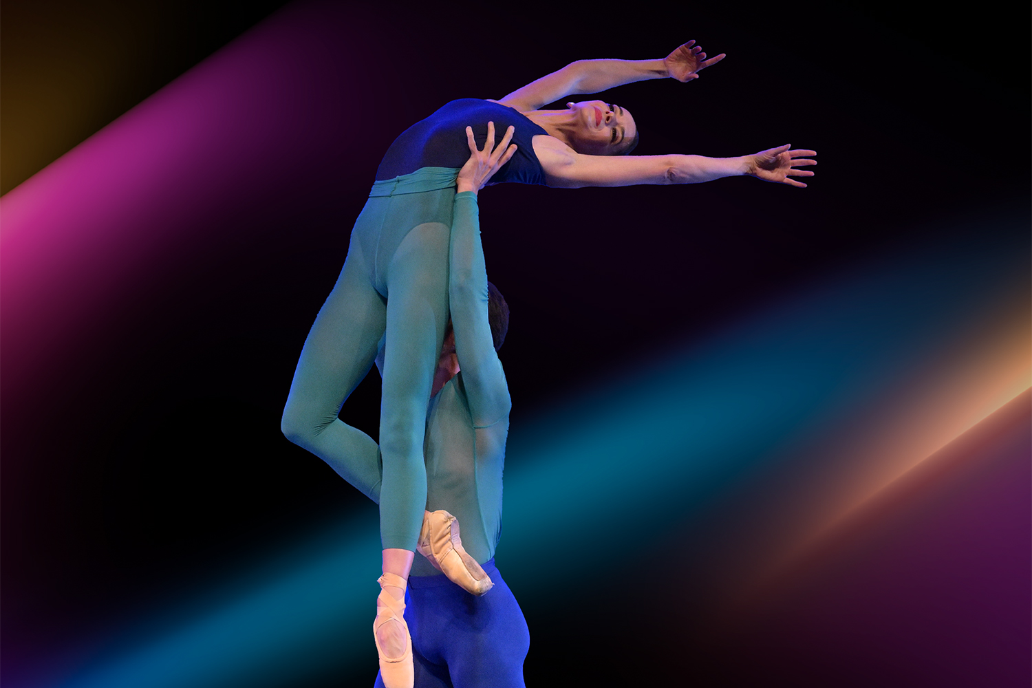 Emily Bromberg and Maikel Hernandez performing in