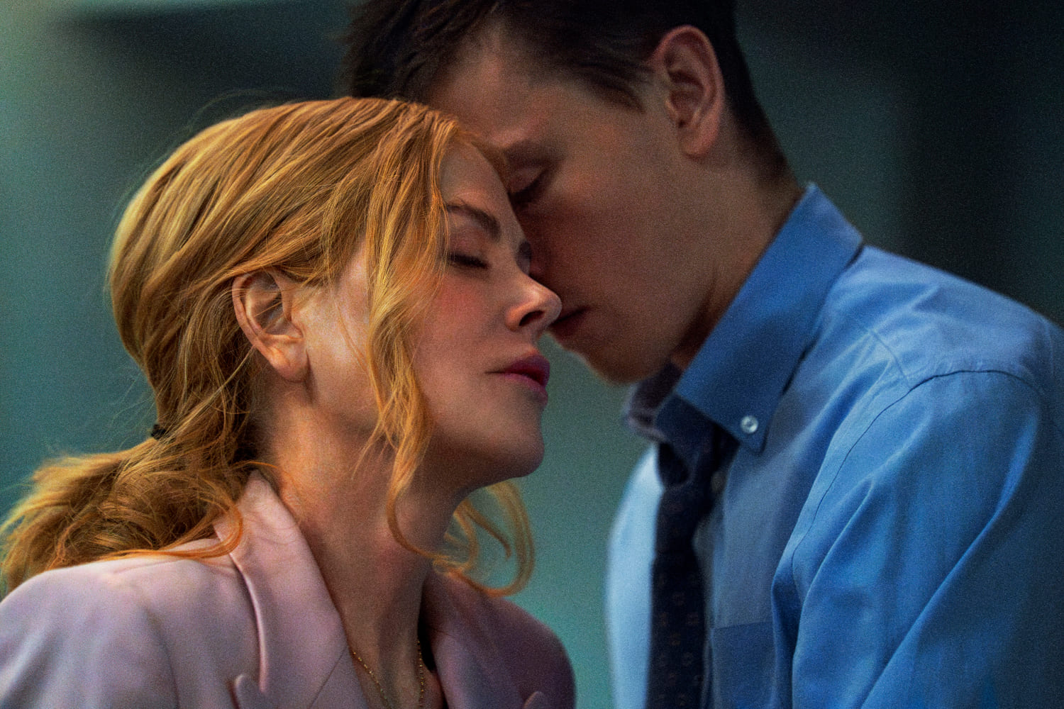 Nicole Kidman as Romy Mathis and Harris Dickinson as Samuel in a scene from