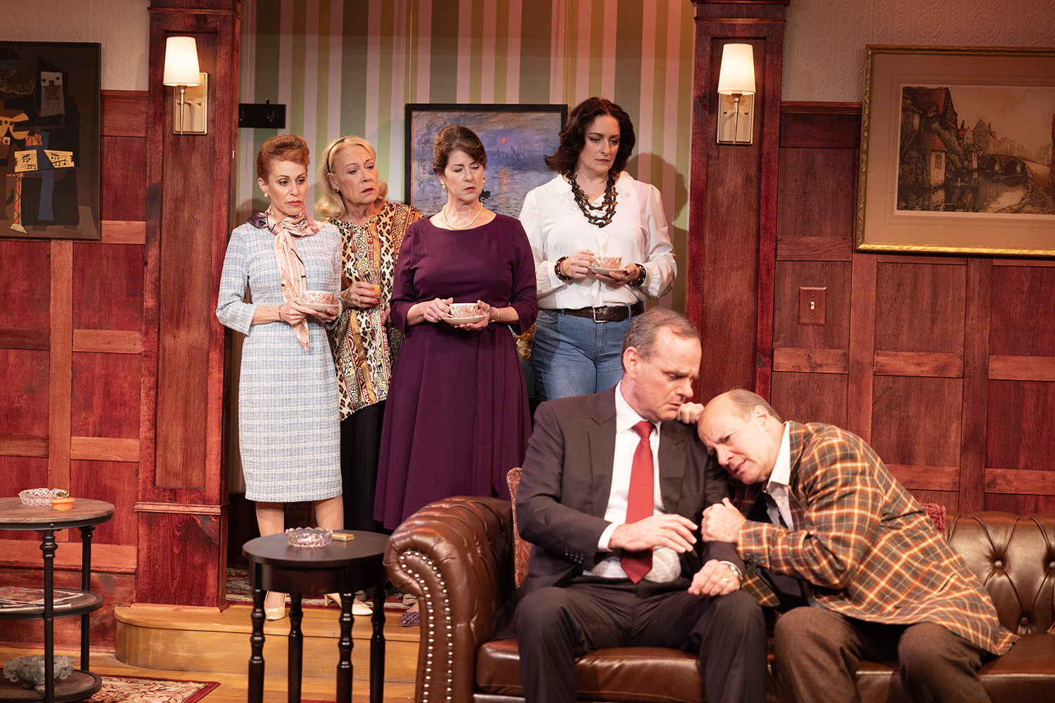 Margery Lowe, Betty Ann Hunt Strain, Patti Gardner and Sabrina Lynn Gore watch an important moment between Christopher Dreeson and Tom Wahl in