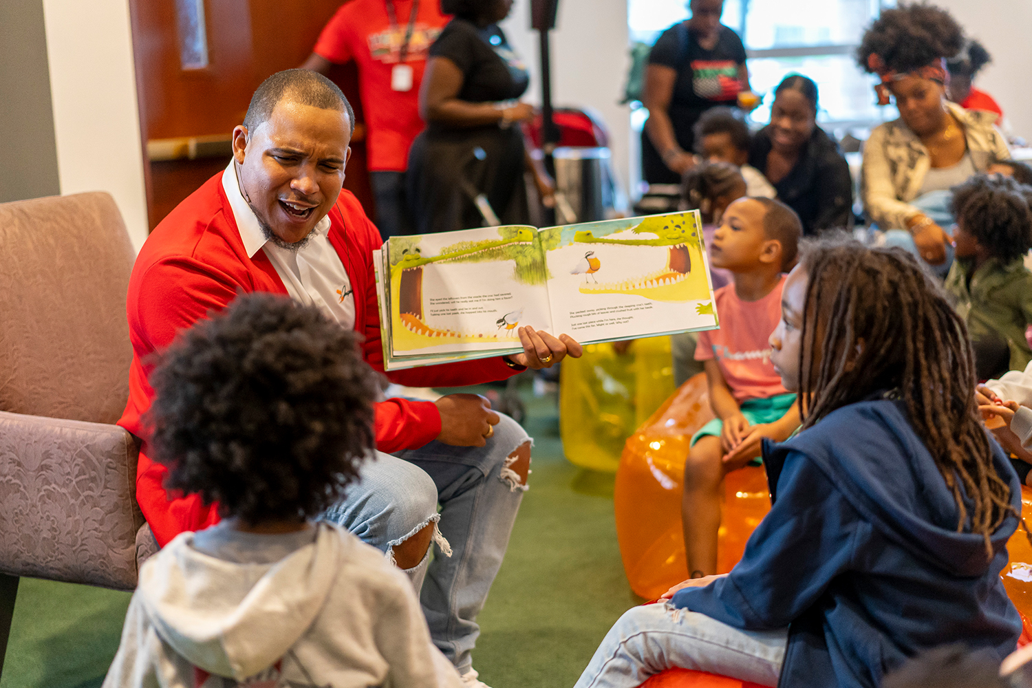 Author Michael Woodward will read from his two children's books at Heritage Fest at Adrienne Arsht Center for the Performing Arts on Saturday, Feb. 8. (Photo by Alex Markow from the 2023 Heritage Fest)