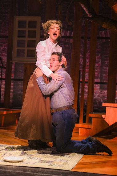 Mikayla Cohen as Lucille Frank and Justin Albinder as Leo Frank. (Photos by Larry Marano)