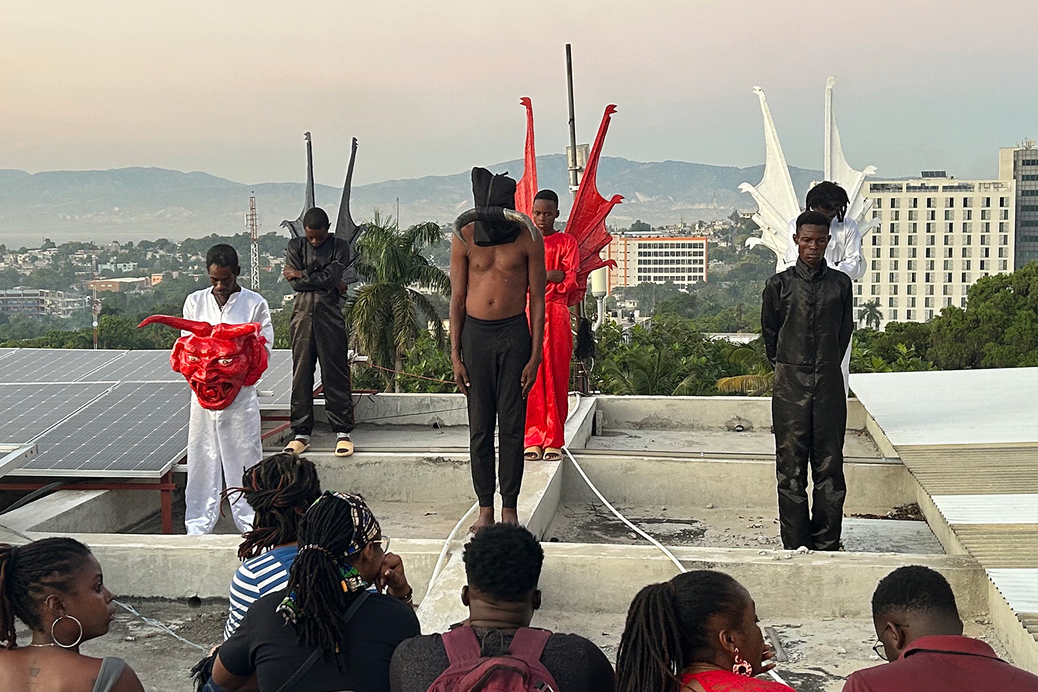 A rooftop performance in Port-au-Prince in the documentary 