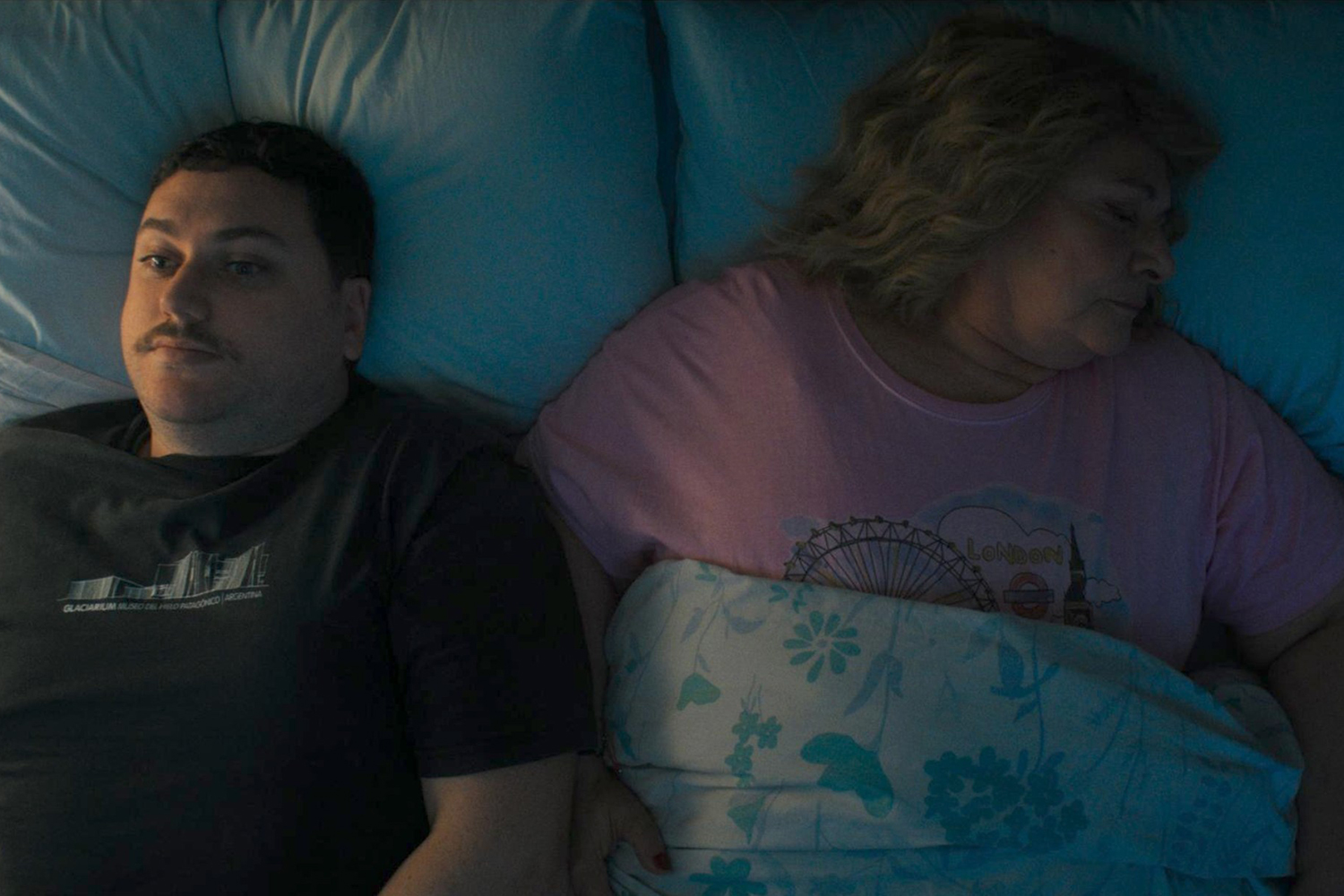 Iair Said as David and Rita Cortese as Dora in a scene from