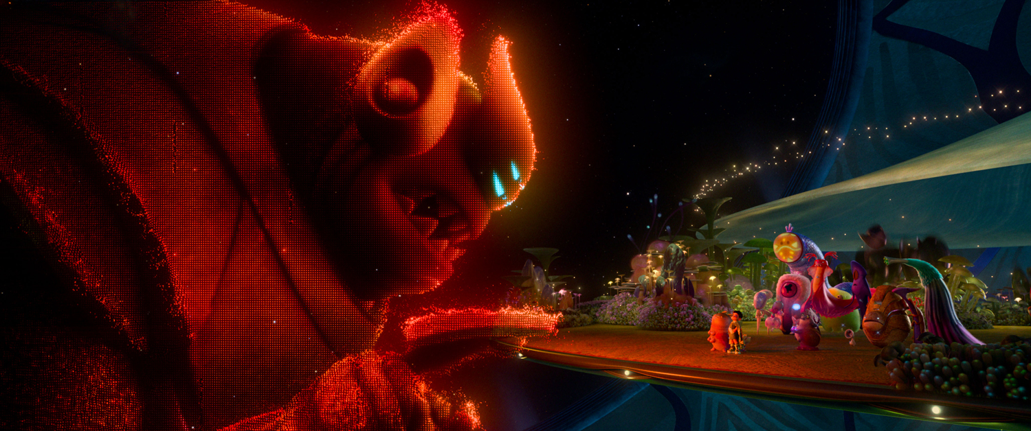 Lord Grigon (voice of Brad Garrett), Glordon (voice of Remy Edgerly) and Elio (voice of Yonas Kibreab) in a scene from