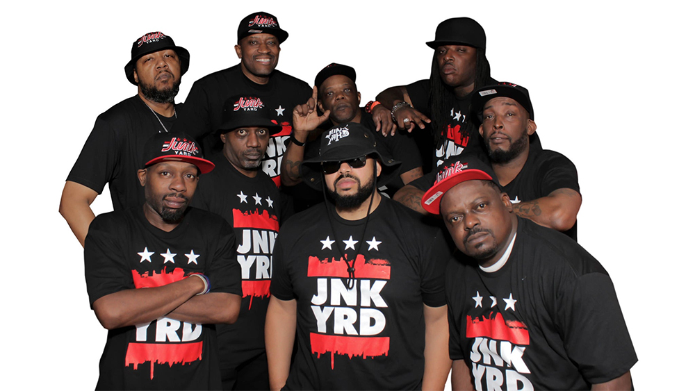 Washington, D.C.-based The Junk Yard Band performs at the Miami Beach Bandshell on Saturday, July 26.