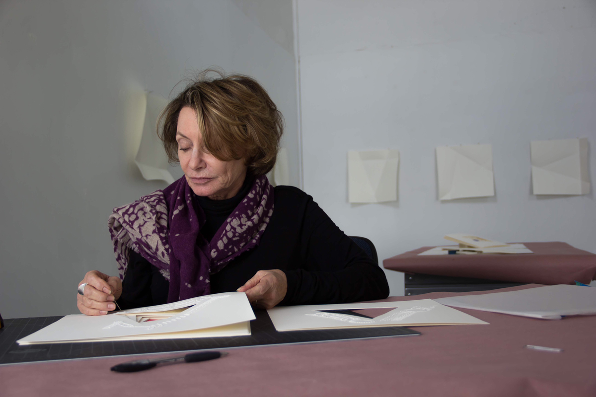 “I was working in my studio on a mapping series,” says Rosemarie Chiarlone, “so when the curatorial staff (of The Wolfsonian) came to visit me, they suggested that I do a proposal for the Bridge Tender House.” (Photo courtesy of the artist)