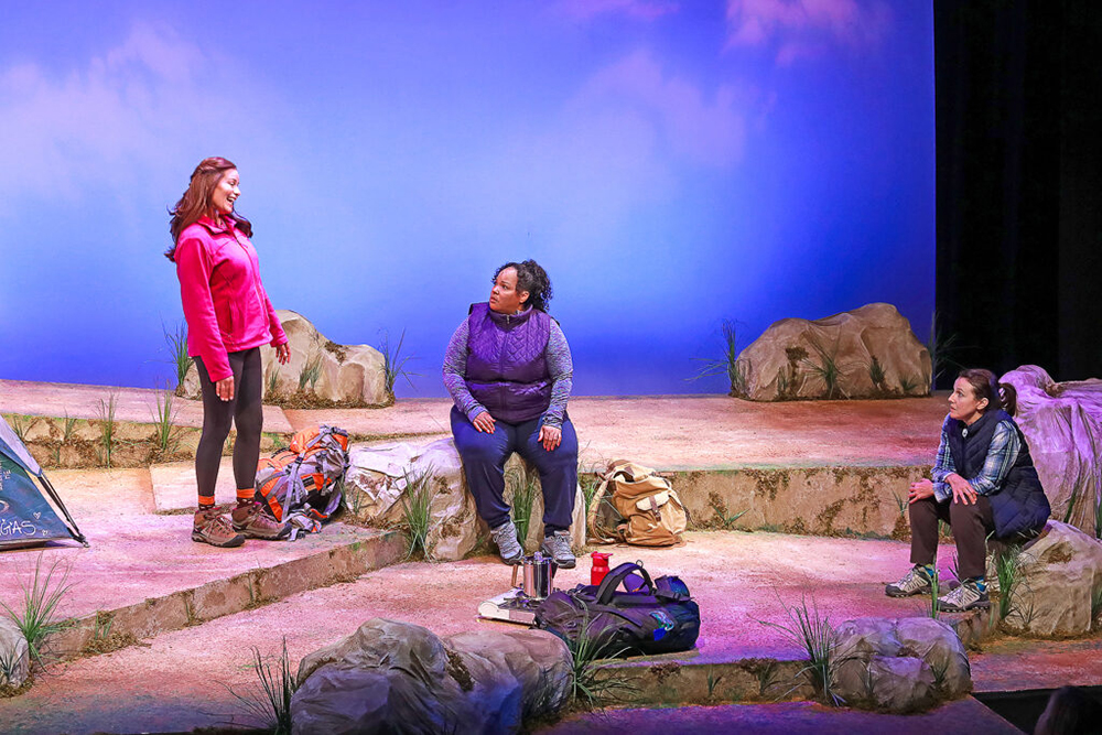 Anna Lise Jensen, Kareema Khouri and Elizabeth Price in “Step By Step” at Actors' Playhouse at the Miracle Theatre in its U.S. premiere through Sunday, Aug. 10. (Photo by Alberto Romeu, courtesy of Actors' Playhouse)