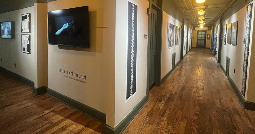 “Family of Artist” Exhibition in Tower Hotel lobby. (Photo courtesy of AAF)