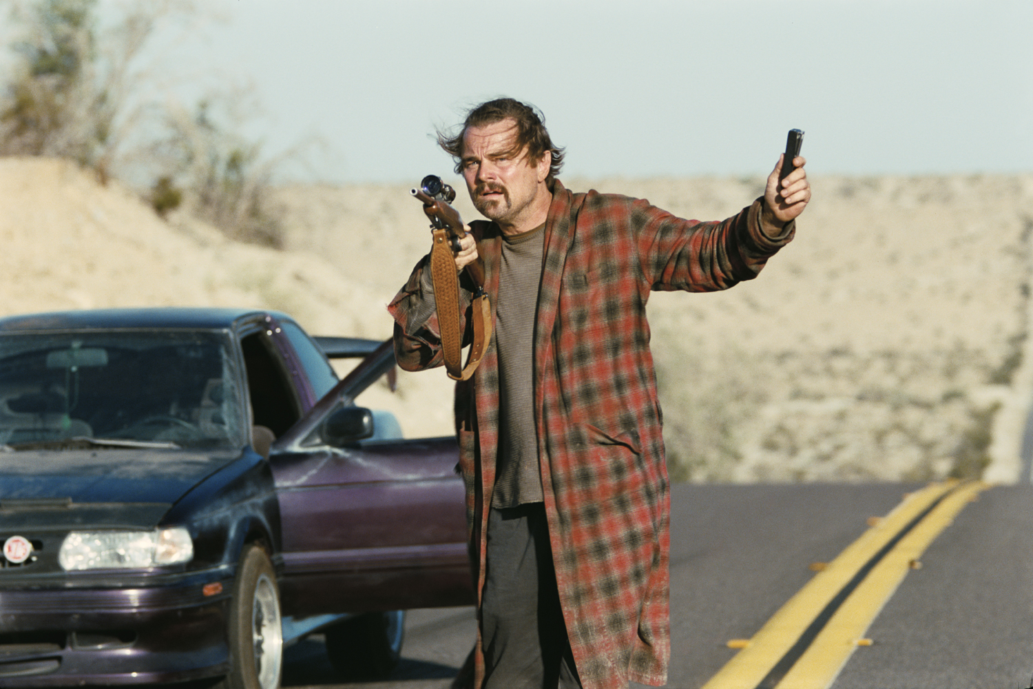 Leonardo DiCaprio as Bob Ferguson in a scene from 