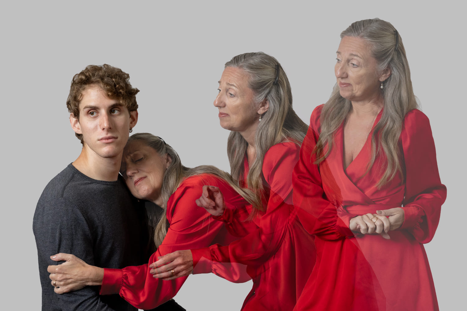 Davis Parks and Jeni Hacker in a photo that depicts the tone of Zoetic Stage's 