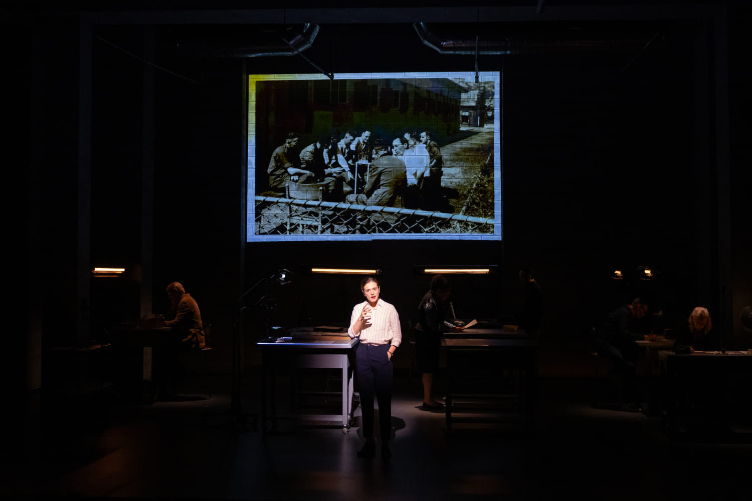 Delia Cunningham and the cast of 