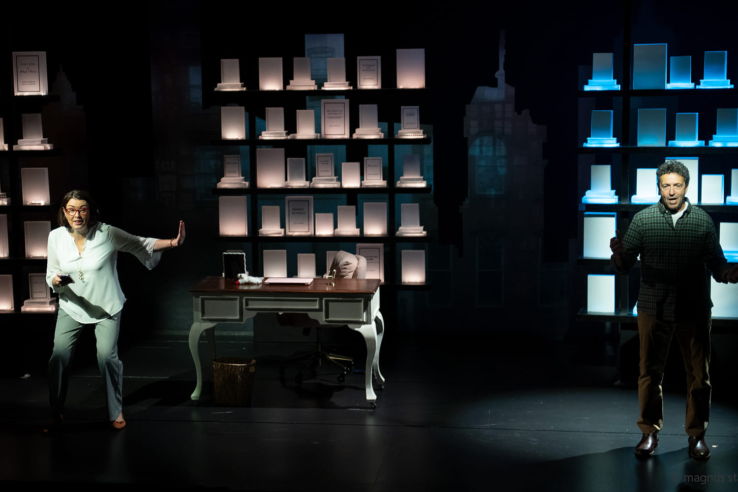 Dalia Aleman as Delia and Stephen Schnetzer as Peter. (Photo by Magnus Stark Photography)