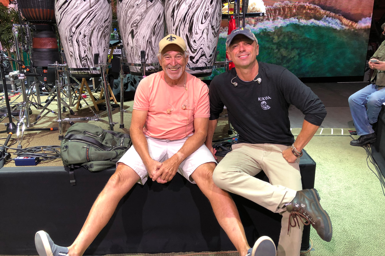 Fellow singer songwriter and friend Jimmy Buffet with Kenny Chesney. (Photo courtesy of Kenny Chesney)