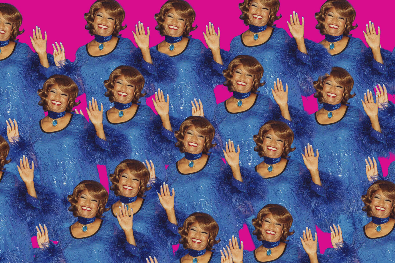 Composite made by Alexis in 2025 from an original Celia In Blue image taken in Tribeca, New York City, 1999.