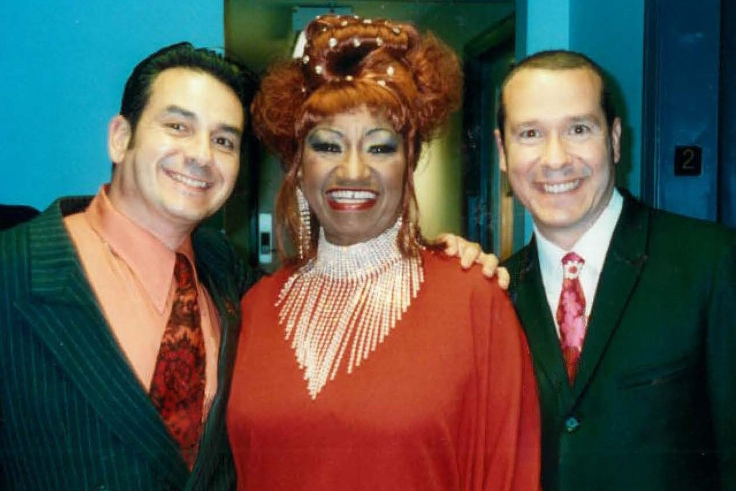 Celia with Alexis, left, and Tico at Radio City Music Hall, New York City, 1997.