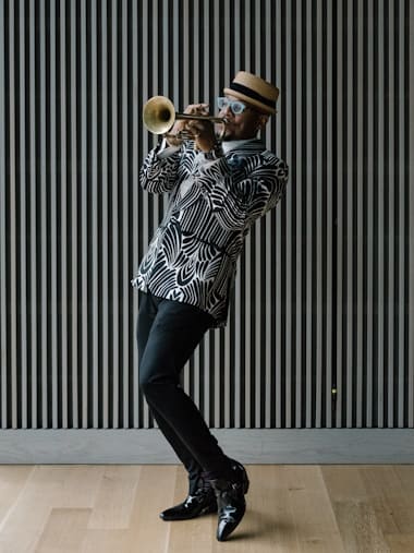 Trumpet player Etienne Charles will perform Caribbean music with Spanish Harlem Orchestra in concert at the South Beach Jazz Festival. (Photo courtesy of Jason Henry)