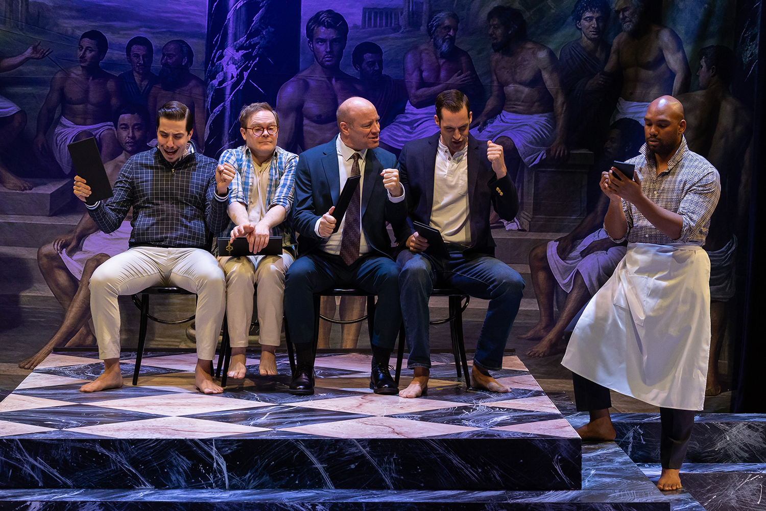 Larry Toyter, Alex Weisman, Tom Wahl, Sam Lantz, and Randall Swinton in Zoetic Stage's 