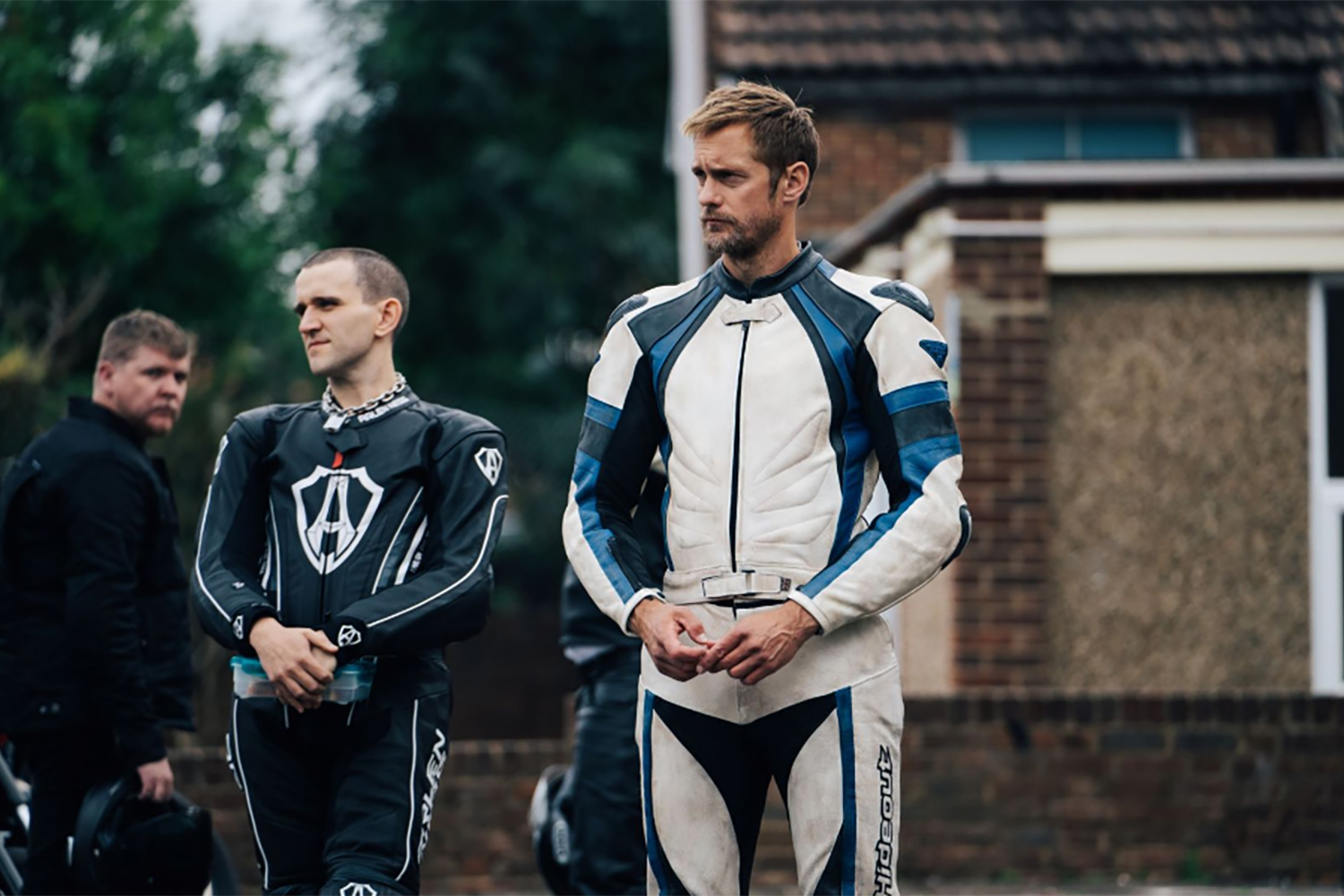 Harry Melling as Colin and Alexander Skarsgard as Ray in a scene from 