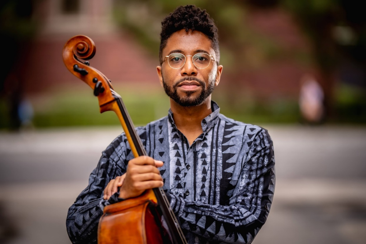 Cellist Seth Parker Woods is featured in composer Nathalie Joachim's 