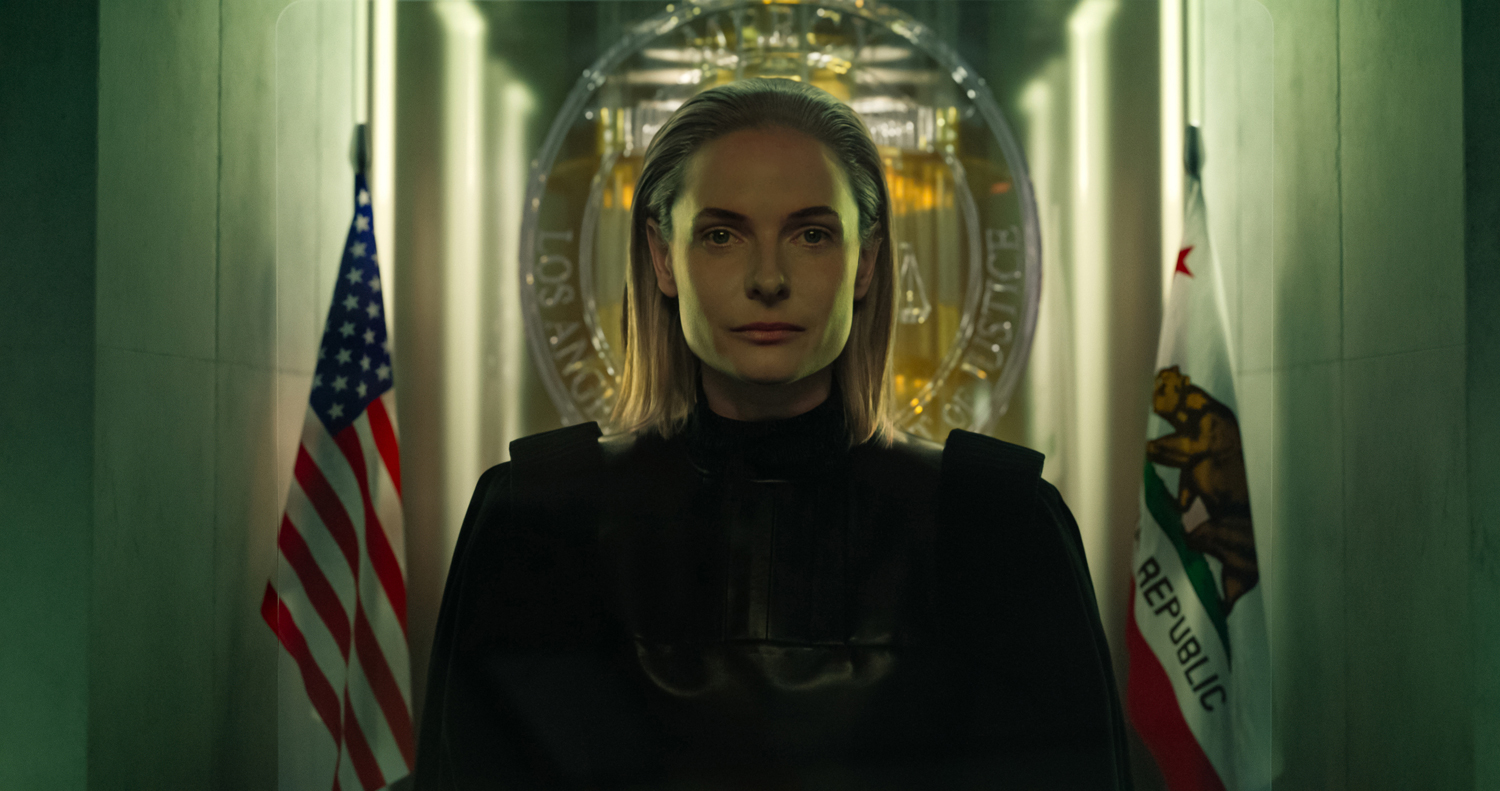 Rebecca Ferguson as Judge Maddox in a scene from 