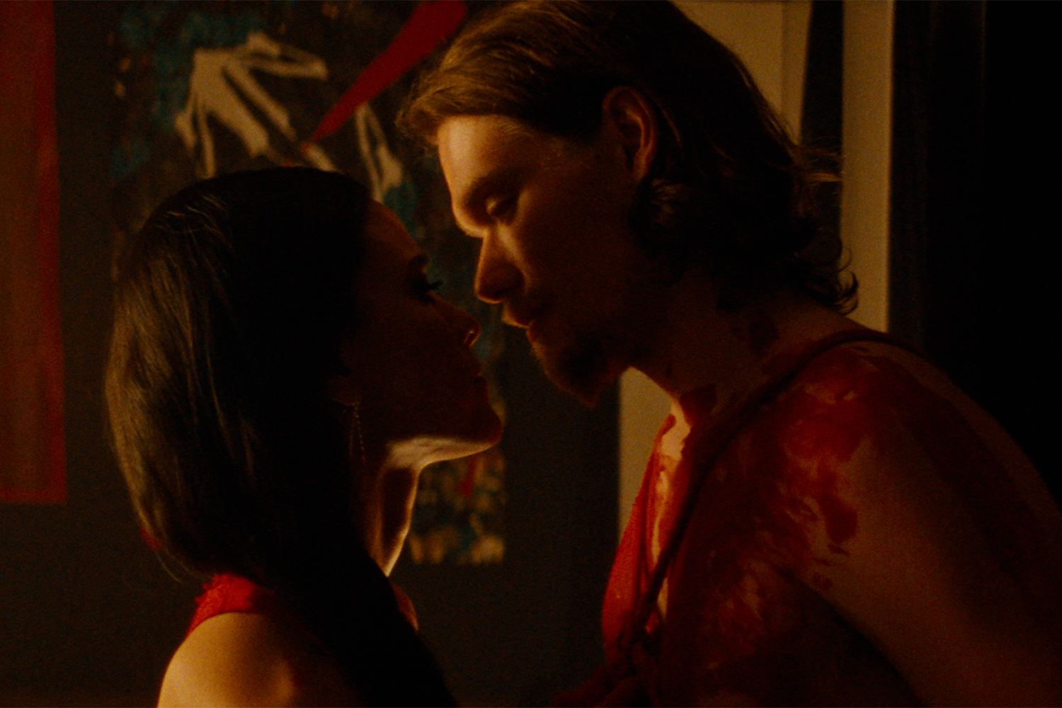 Maiara Walsh as Charlie and Cameron Cowperthwaite as Atticus in a scene from 