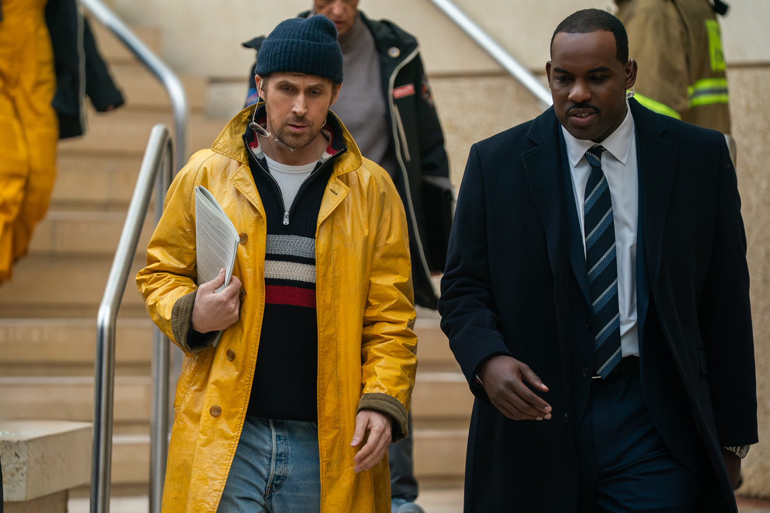 Ryan Gosling as Ryland Grace and Lionel Boyce as Carl in a scene from 