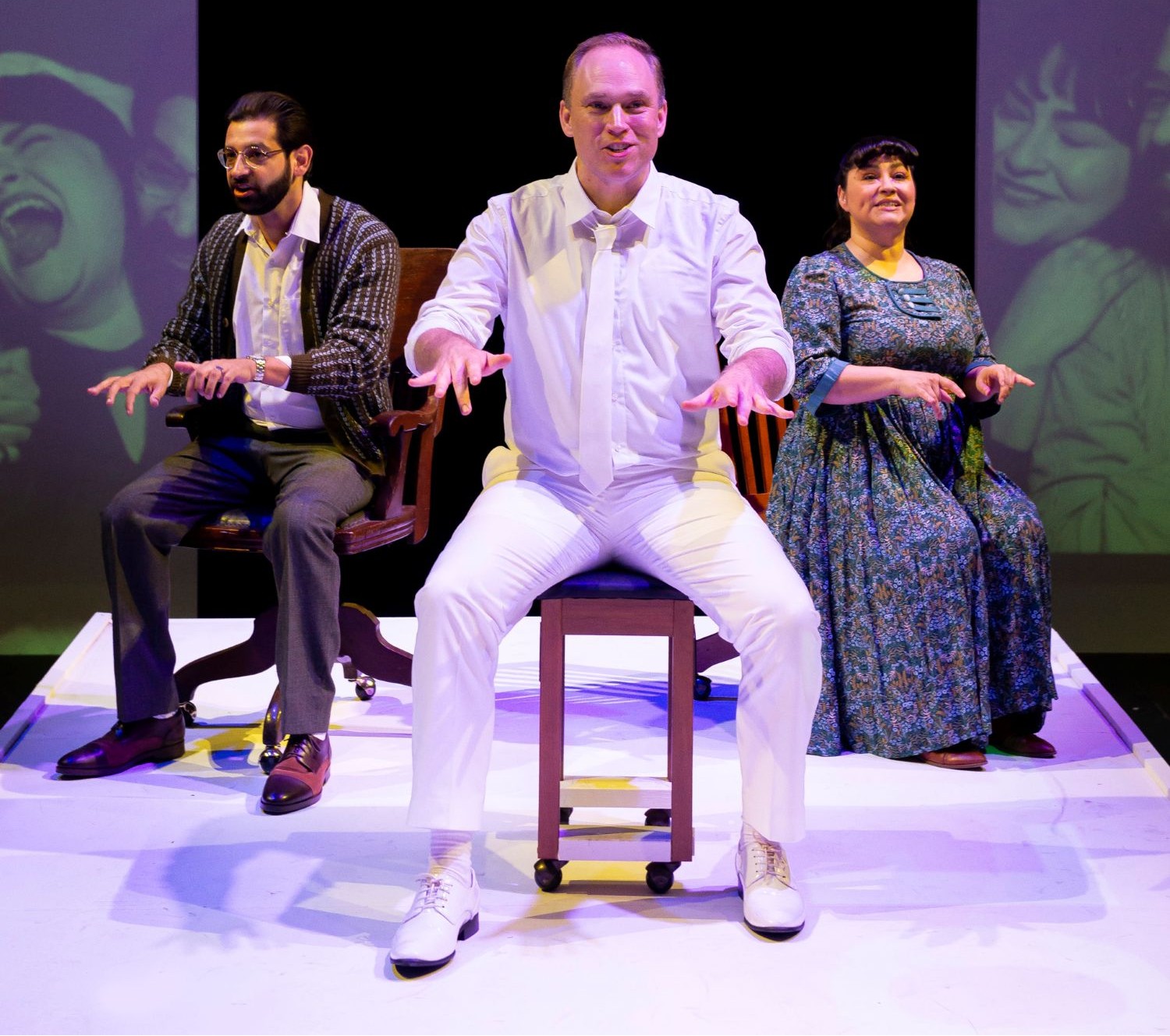 John Reed, Alex Jorth, and Joline Mujica in a scene from Zoetic Stage's 