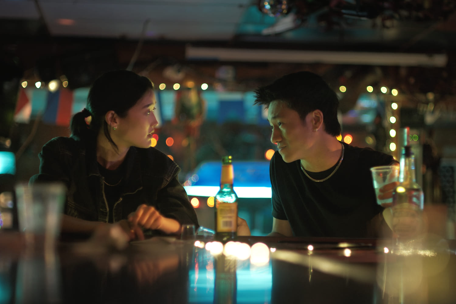 Andie Ju as Coco Zhang and Brandon Soo Hoo as REaymond Zhang in a scene from 